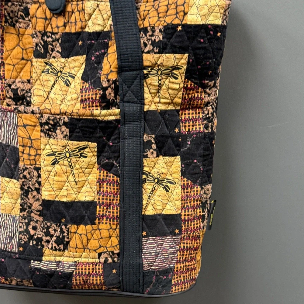 Artisan Patchwork Tote - Black and Yellow